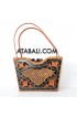 Wood bag with rattan and lining